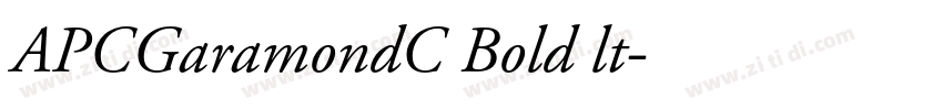 APCGaramondC Bold lt字体转换